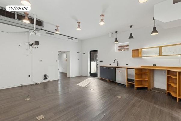 Interior, Kitchen, Pendant Lights, Wood Texture Flooring