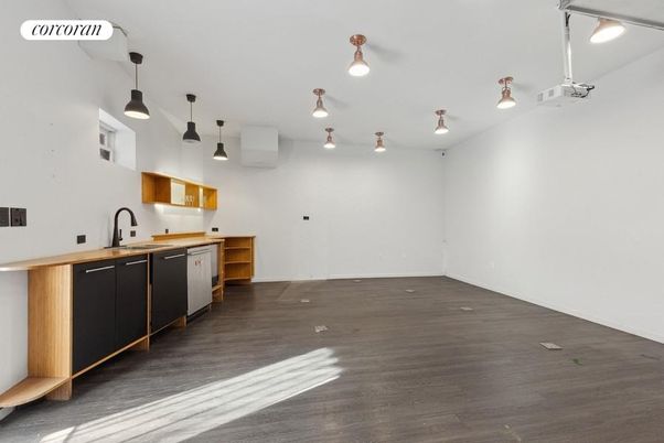 Interior, Kitchen, Pendant Lights, Wood Texture Flooring