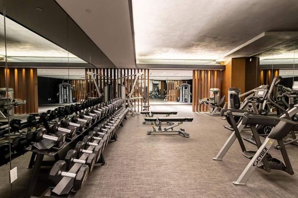 Fitness Equipment, Gym, Interior, Recessed Lighting