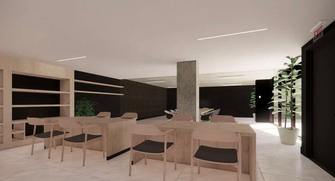 Dining room, Interior, Recessed Lighting