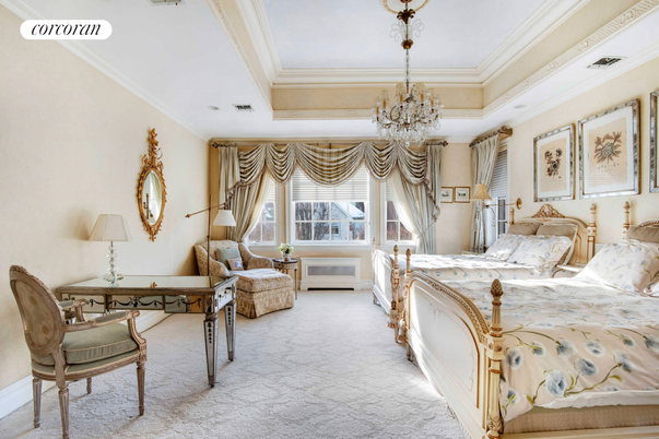 Bedroom, Chandelier, Interior
