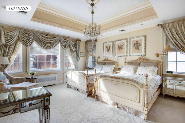 Bedroom, Chandelier, Interior
