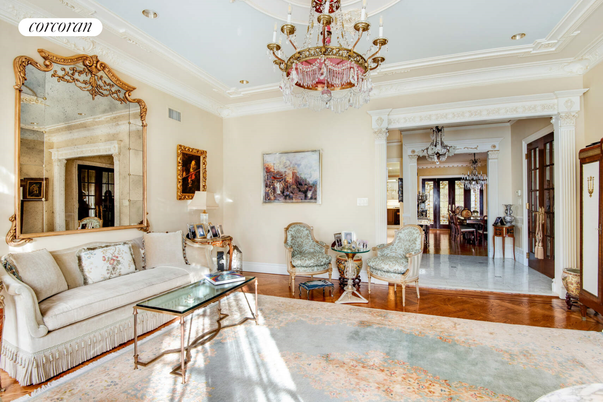 Chandelier, Dining room, Fireplace, Interior, Living room, Recessed Lighting, Wood Texture Flooring