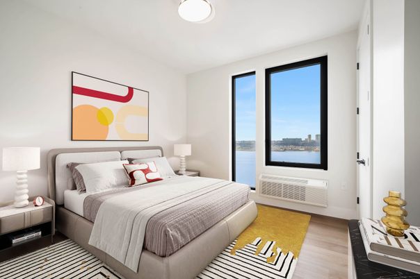 Bedroom, Interior, Water, Wood Texture Flooring