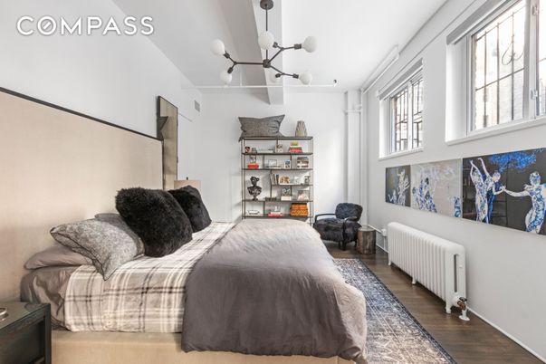 Bedroom, Interior, Pendant Lights, Wood Texture Flooring
