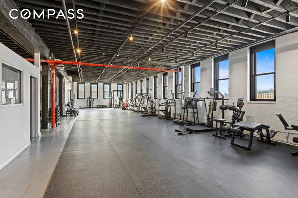 Fitness Equipment, Gym, Interior, Recessed Lighting