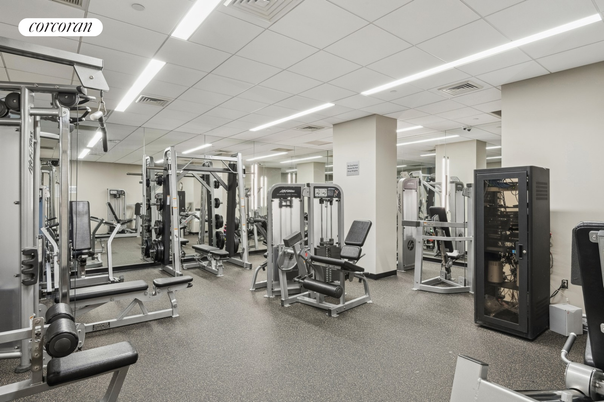 Fitness Equipment, Gym, Interior, Recessed Lighting