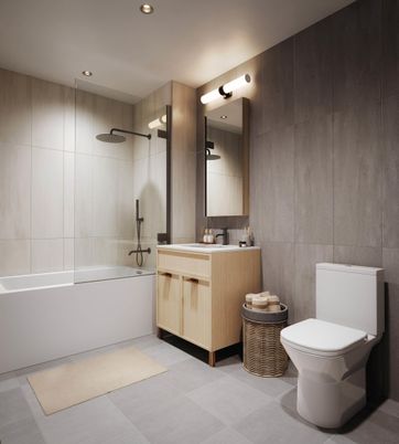 Bathroom, Interior, Recessed Lighting