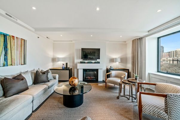 Fireplace, Interior, Living room, Recessed Lighting