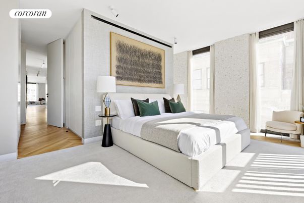 Bedroom, Interior, Wood Texture Flooring