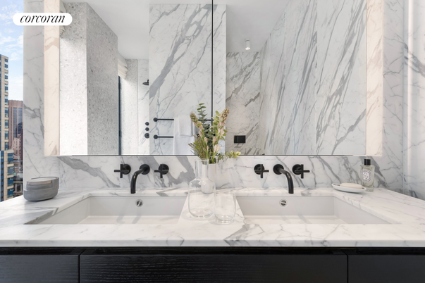 Bathroom, Interior, Marble Walls