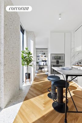 Interior, Kitchen, Wood Texture Flooring