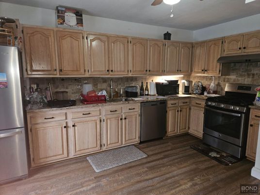 Interior, Kitchen, Wood Texture Flooring