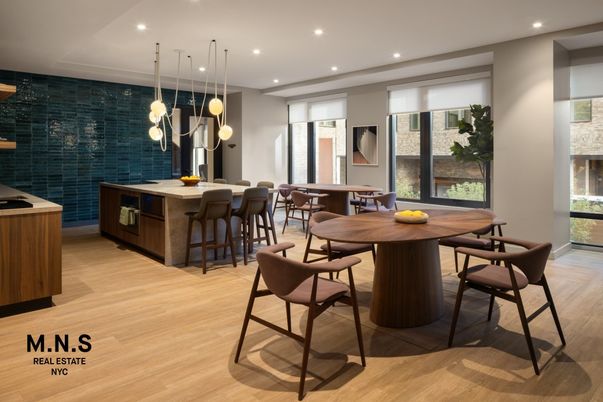 Dining room, Interior, Kitchen, Pendant Lights, Recessed Lighting, Wood Texture Flooring