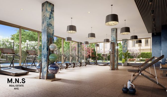 Fitness Equipment, Gym, Interior, Pendant Lights, Recessed Lighting