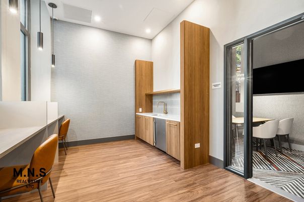 Dining room, Interior, Kitchen, Pendant Lights, Recessed Lighting, Wood Texture Flooring