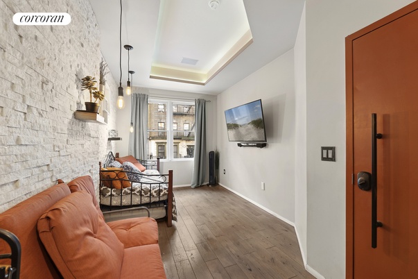 Interior, Pendant Lights, Stone Walls, Wood Texture Flooring