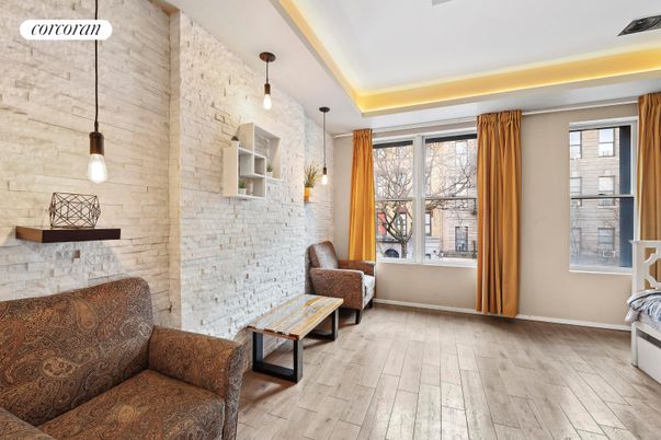 Interior, Pendant Lights, Stone Walls
