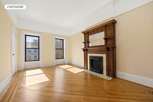Empty room, Fireplace, Interior, Wood Texture Flooring