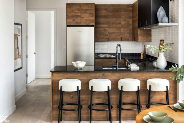 Interior, Kitchen, Wood Texture Flooring