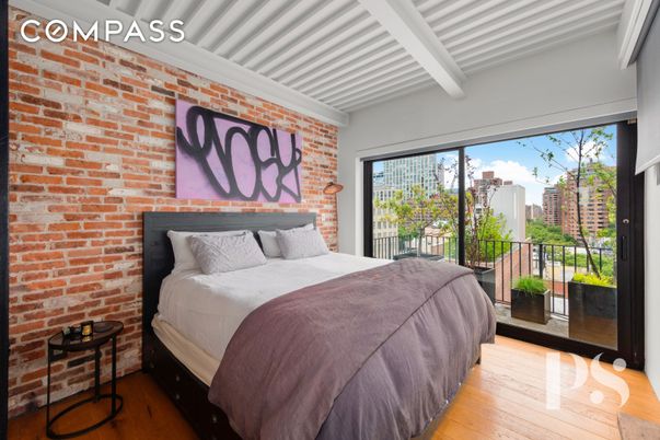 Bedroom, Interior, Stone Walls, Wood Texture Flooring