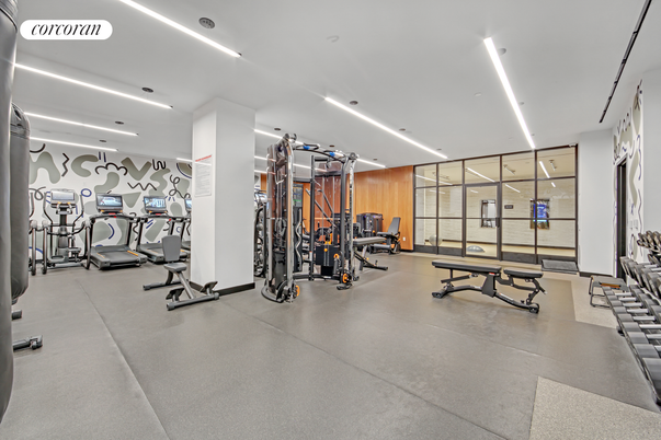 Fitness Equipment, Gym, Interior, Recessed Lighting