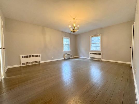 Chandelier, Empty room, Interior, Wood Texture Flooring