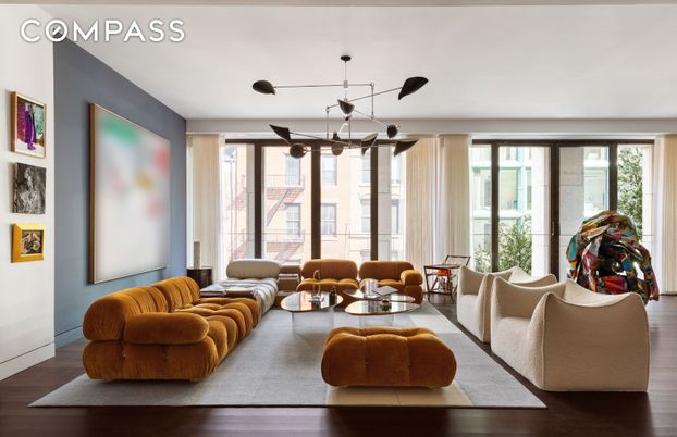 Interior, Living room, Pendant Lights, Wood Texture Flooring