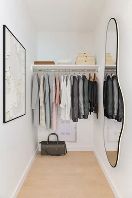 Interior, Walk-in Closets, Wood Texture Flooring