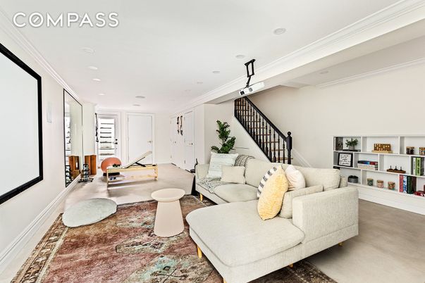 Interior, Living room, Projection Screen, Recessed Lighting