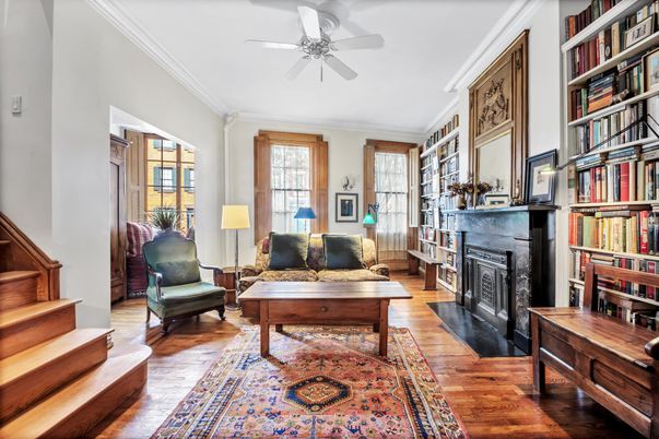 Fireplace, Interior, Wood Texture Flooring