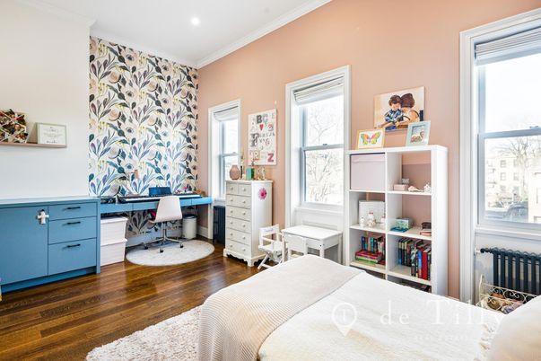 Bedroom, Home Office, Interior, Recessed Lighting, Wood Texture Flooring