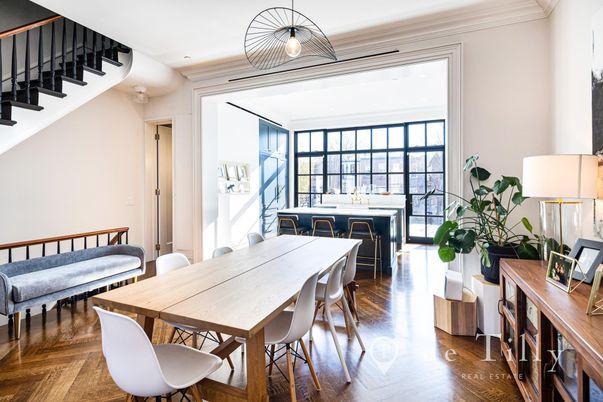 Dining room, Interior, Wood Texture Flooring