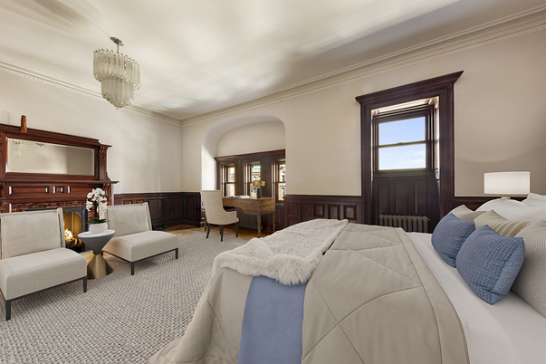 Bedroom, Chandelier, Interior