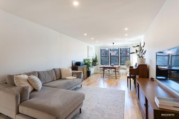 Dining room, Interior, Living room, Recessed Lighting, Wood Texture Flooring
