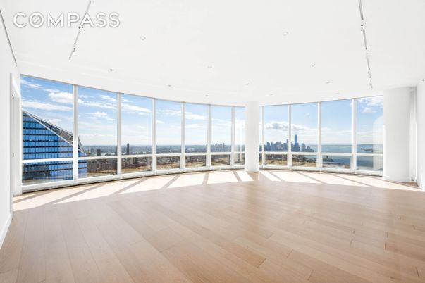 Empty room, Interior, Recessed Lighting, Water, Wood Texture Flooring