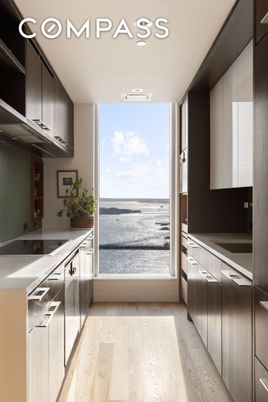 Interior, Kitchen, Stainless Steel Appliances, Water, Wood Texture Flooring