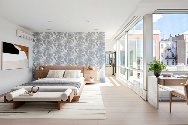 Bedroom, Home Office, Interior, Recessed Lighting, Wood Texture Flooring