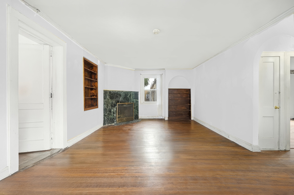 Empty room, Fireplace, Interior, Wood Texture Flooring