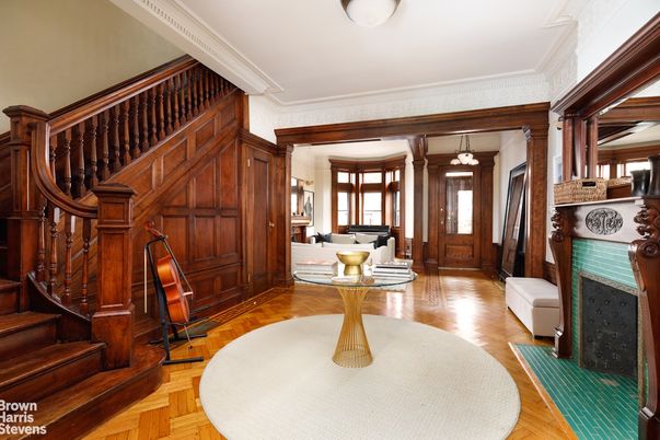 Fireplace, Interior, Pendant Lights, Wood Texture Flooring