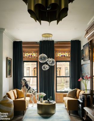 Interior, Living room, Pendant Lights, Wood Texture Flooring