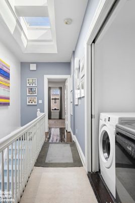 Interior, Washer, Wood Texture Flooring