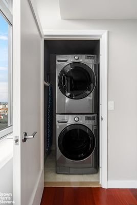 Interior, Utility Closets, Washer, Water, Wood Texture Flooring