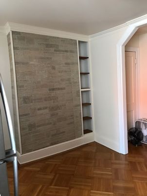 Empty room, Interior, Stone Walls, Wood Texture Flooring