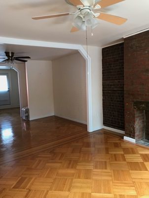 Empty room, Interior, Stone Walls, Wood Texture Flooring