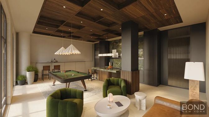 Billiard Table, Game Room, Interior, Pendant Lights, Recessed Lighting