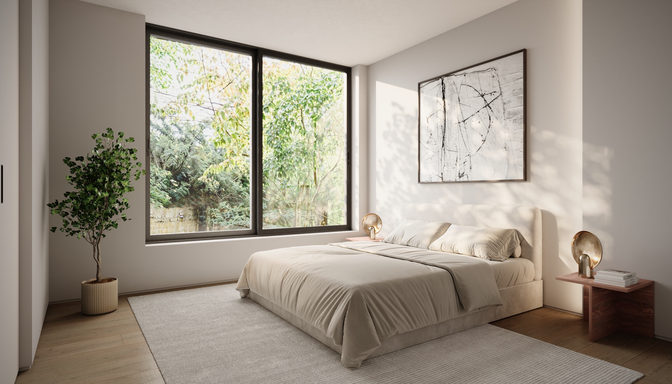 Bedroom, Interior, Wood Texture Flooring