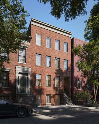 Exterior, Facade, Brick Facade, Rowhouse