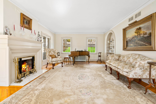 Fireplace, Interior, Piano, Wood Texture Flooring
