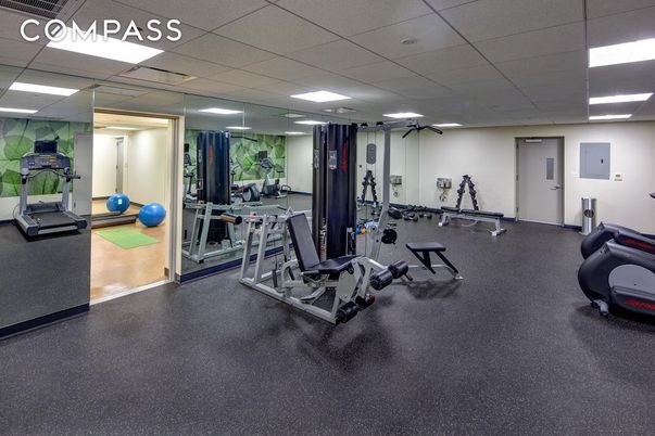 Fitness Equipment, Gym, Interior, Recessed Lighting